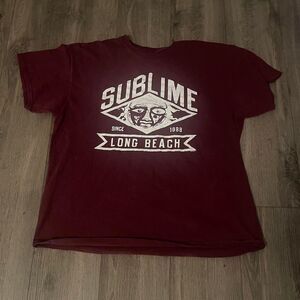 Sublime Men's Burgundy T-shirt XL